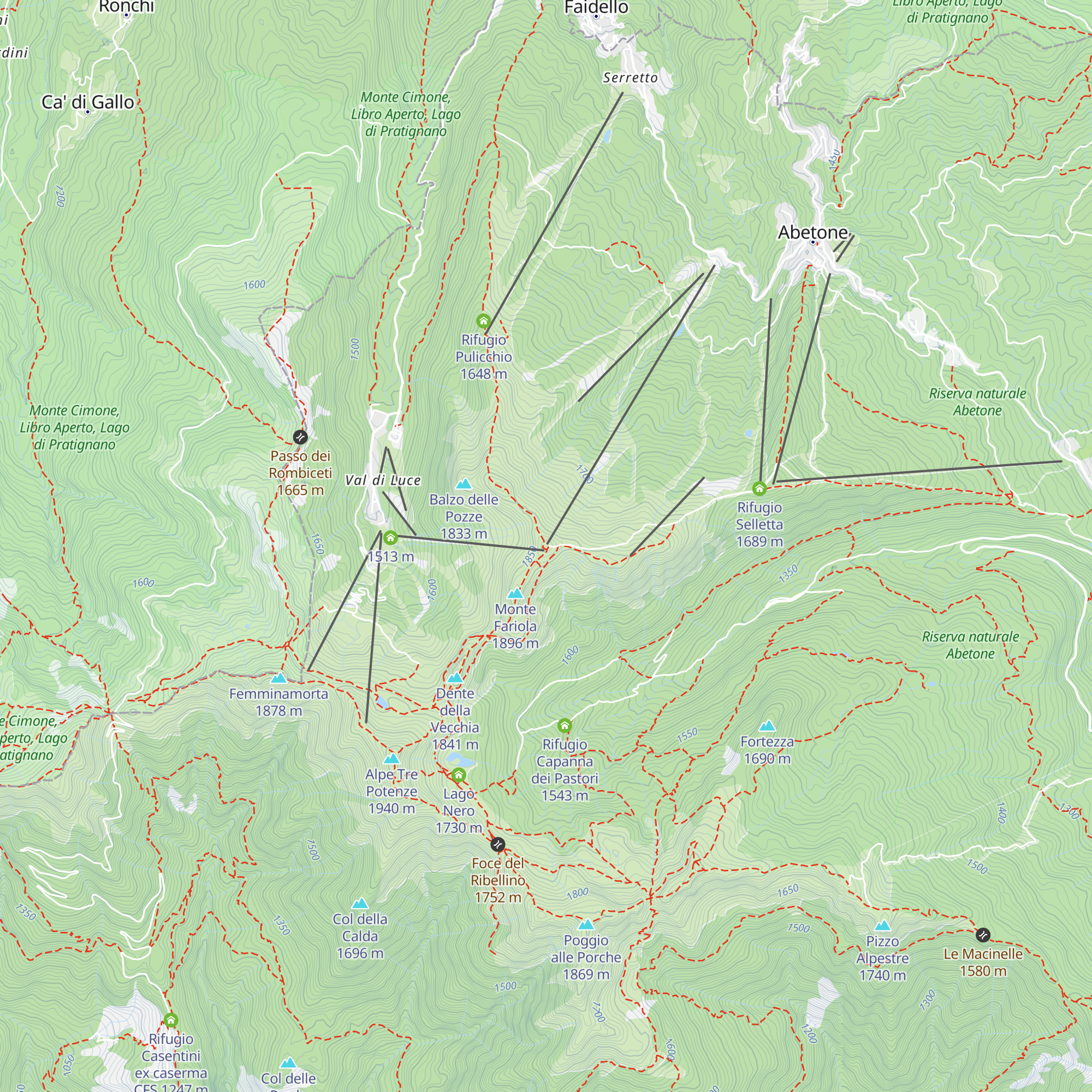 Rifugio Zeno Colò map