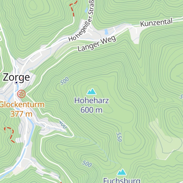 Map of Hoheharz