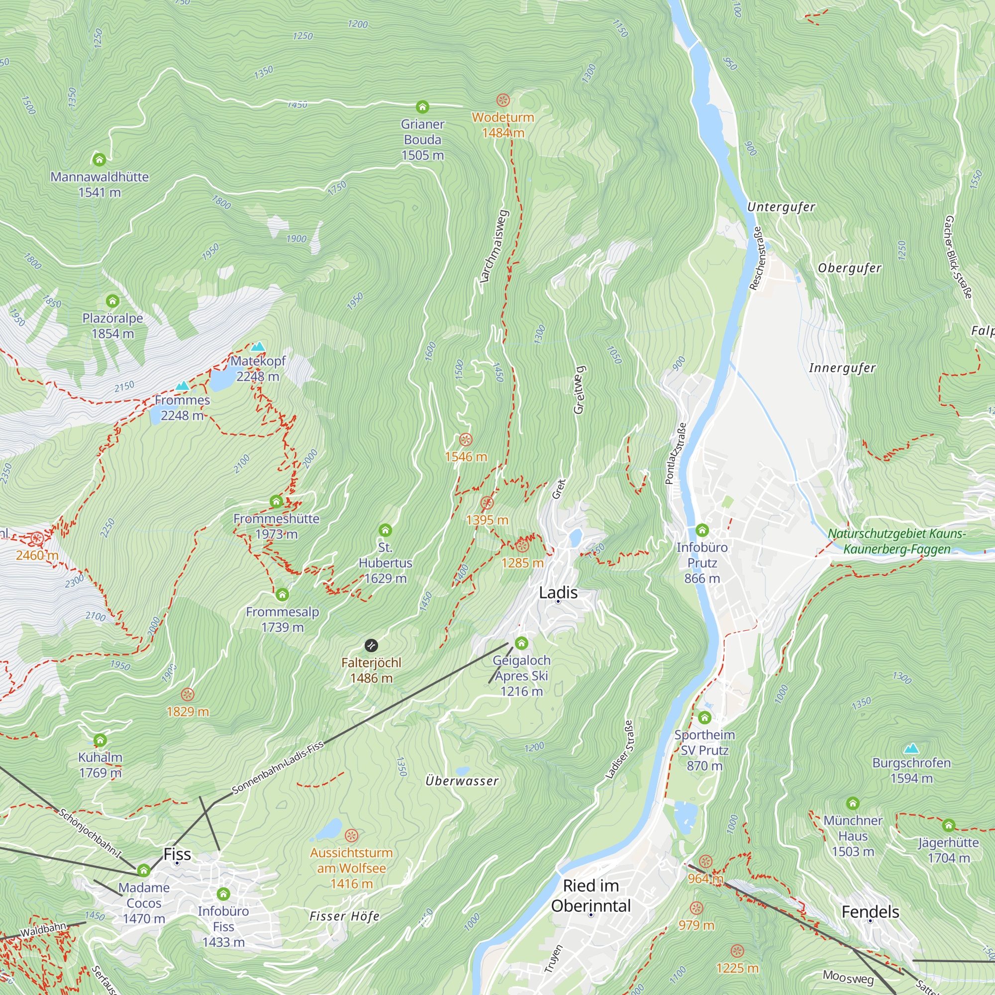 ehem. Schlepplift Obladis map