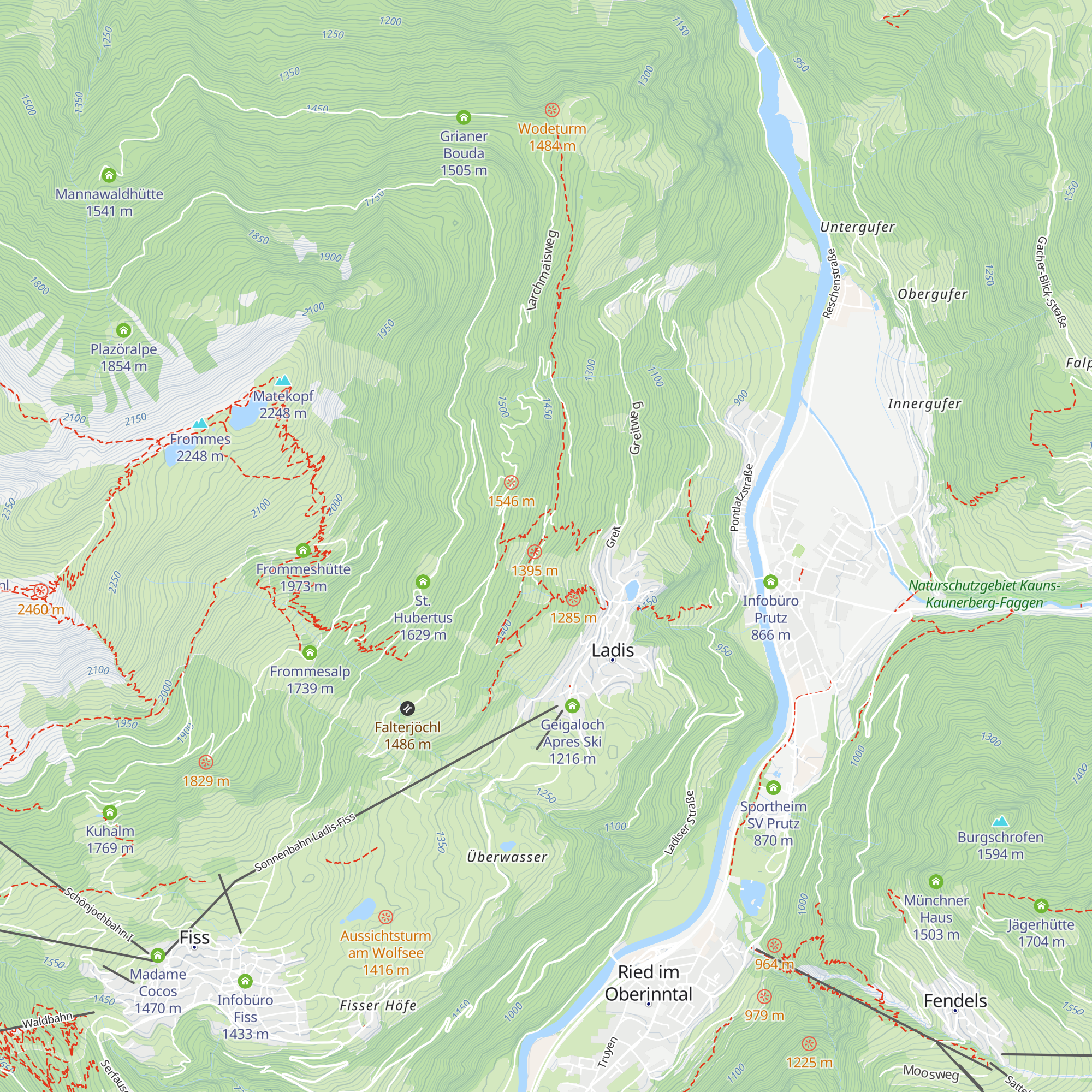 ehem. Schlepplift Obladis map