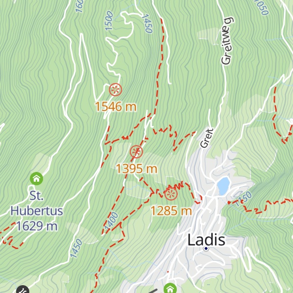 Map of ehem. Schlepplift Obladis