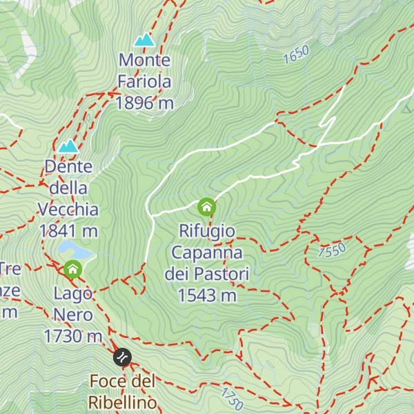 Map of Rifugio Capanna dei Pastori