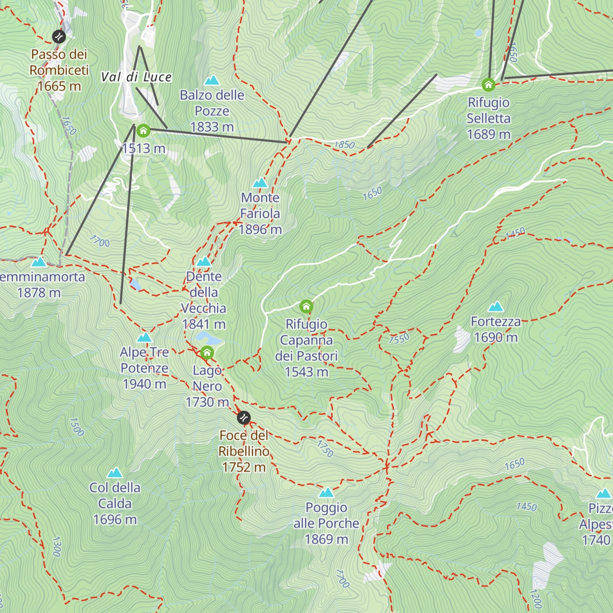 Rifugio Capanna dei Pastori map
