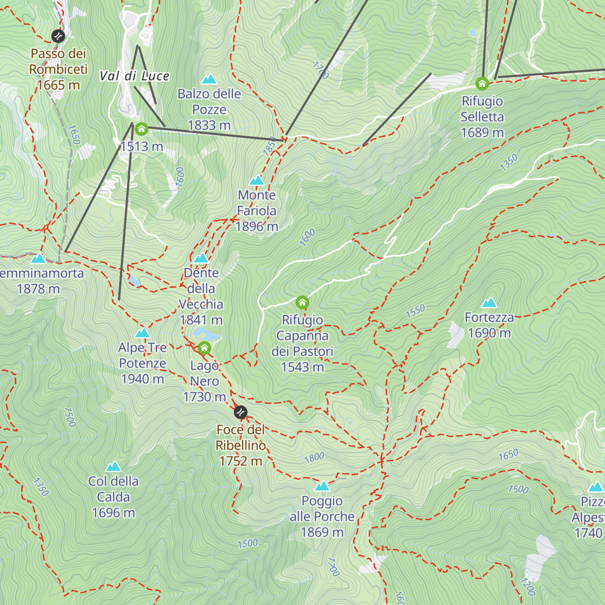 Rifugio Capanna dei Pastori map