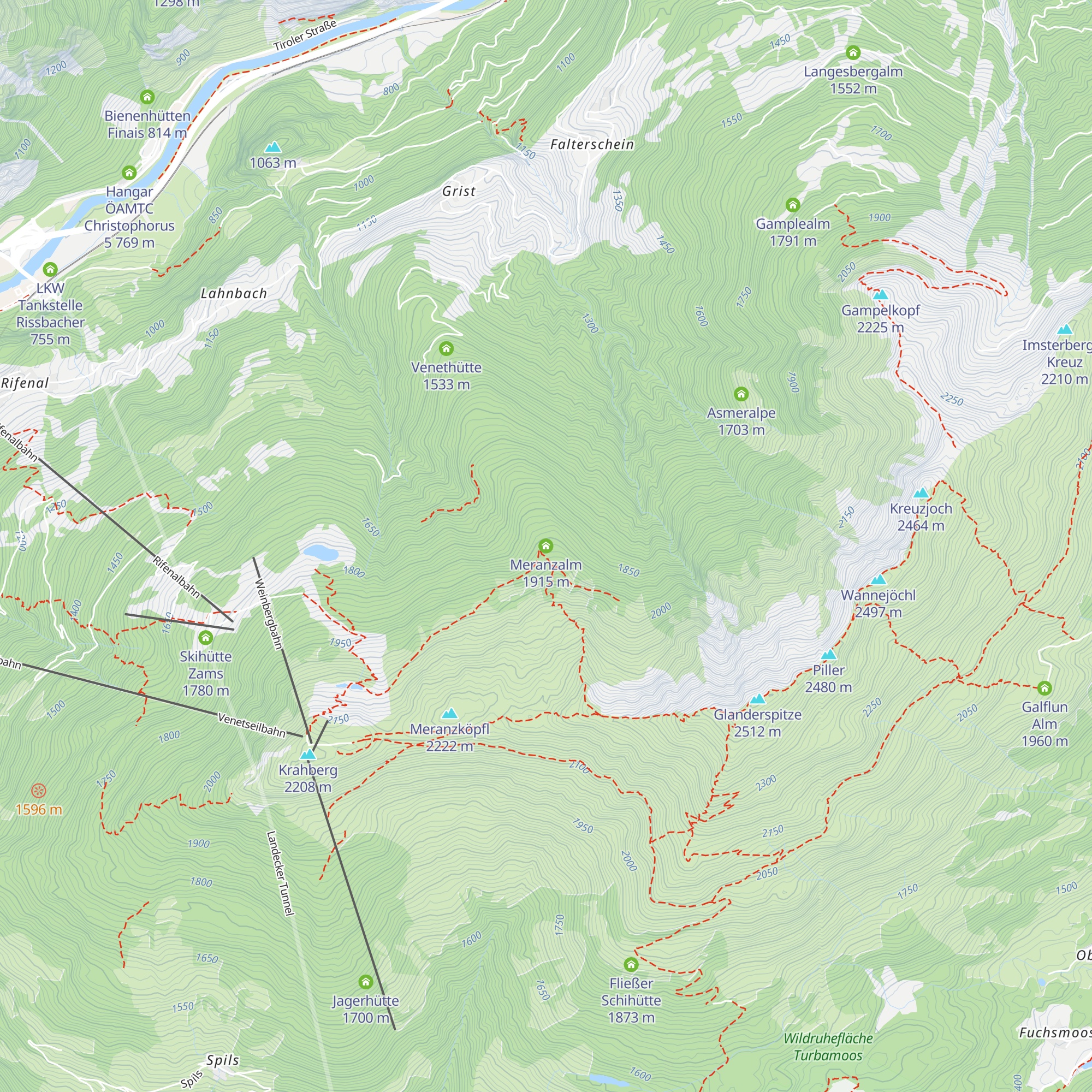 Meranzalm map