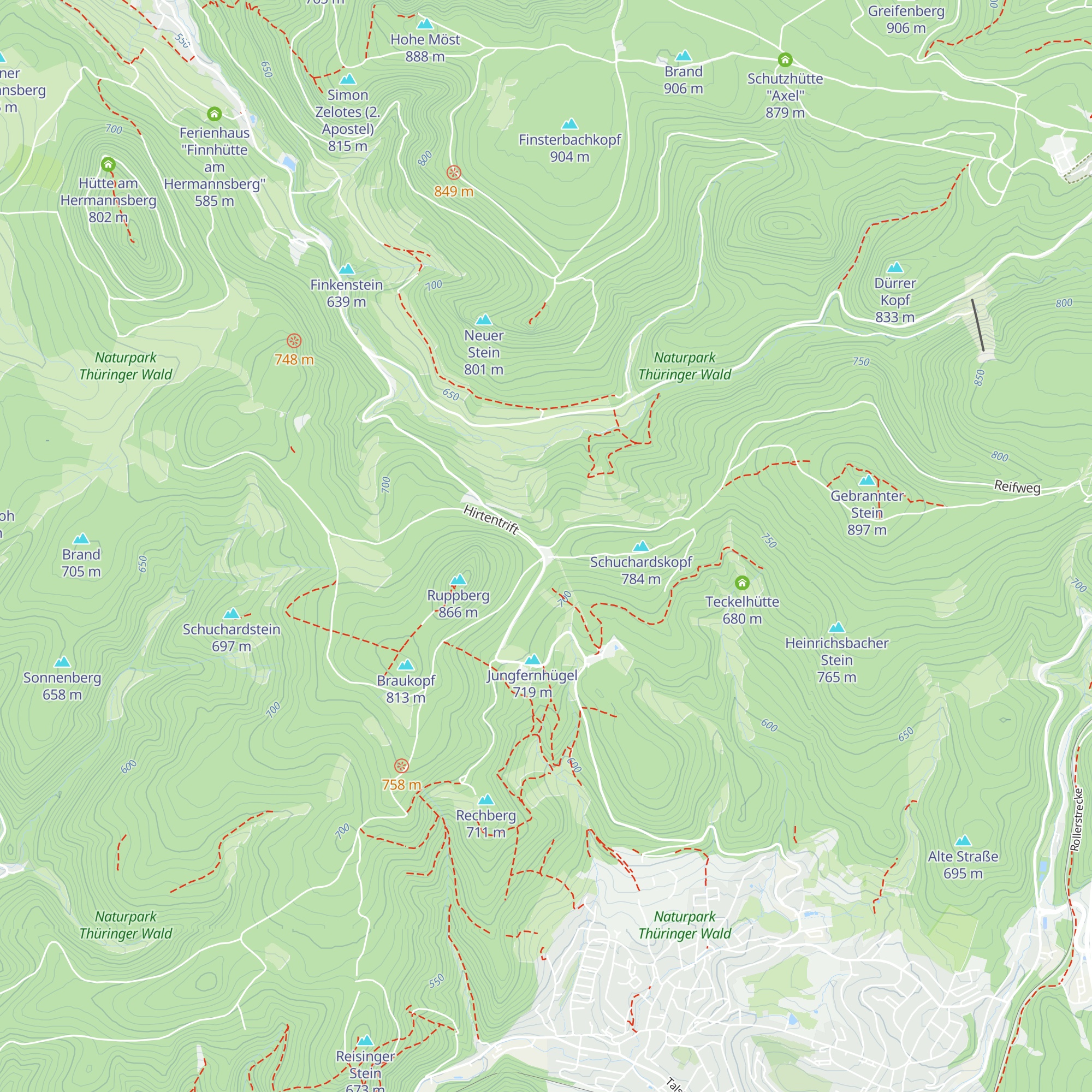 Schutzhütte am Ruppberg map