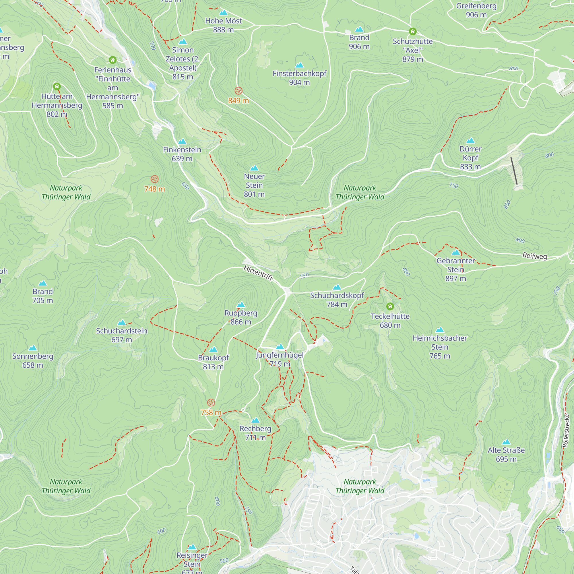 Schutzhütte am Ruppberg map