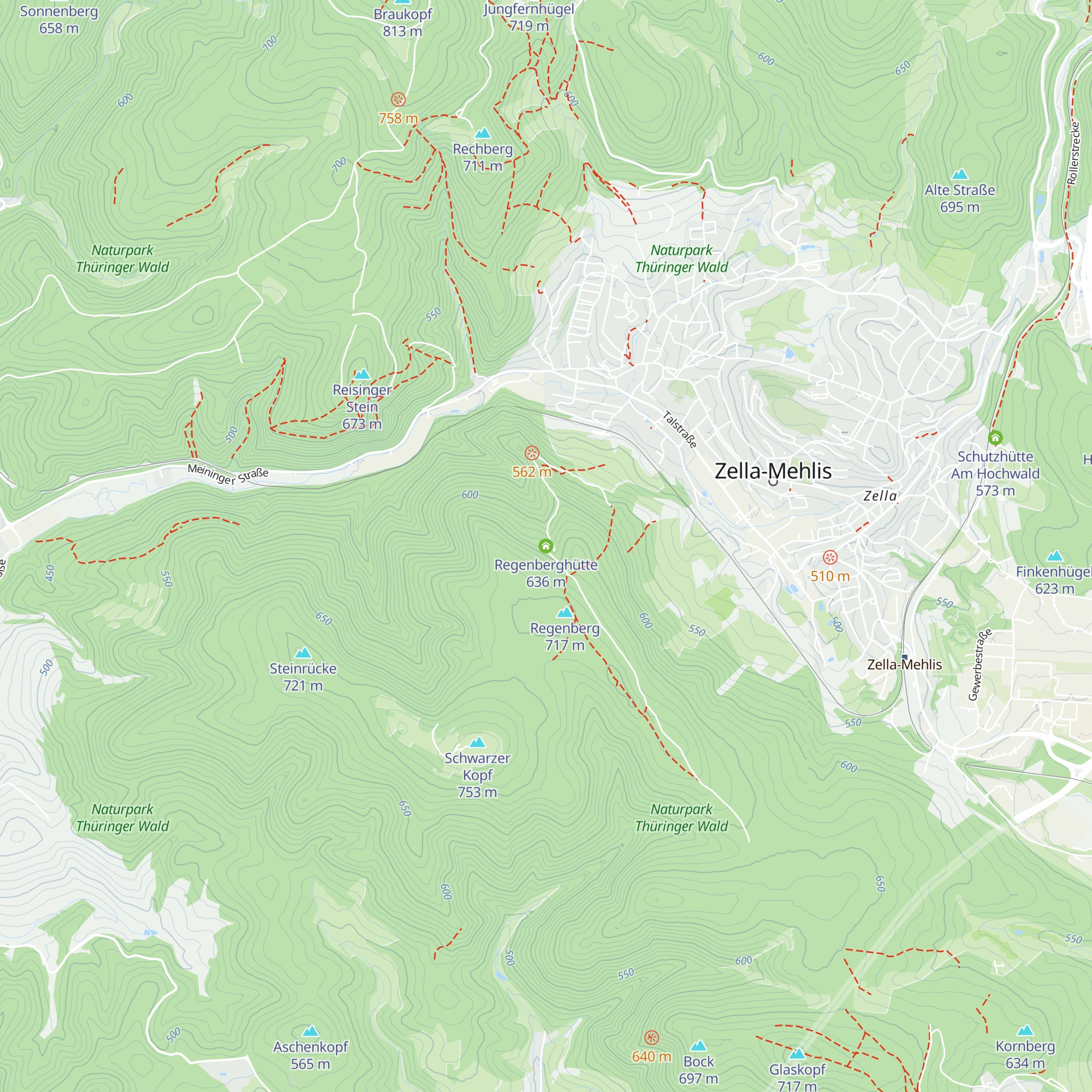 Regenberghütte map