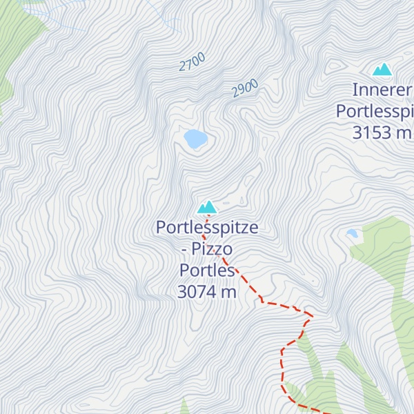 Map of Portlesspitze - Pizzo Portles