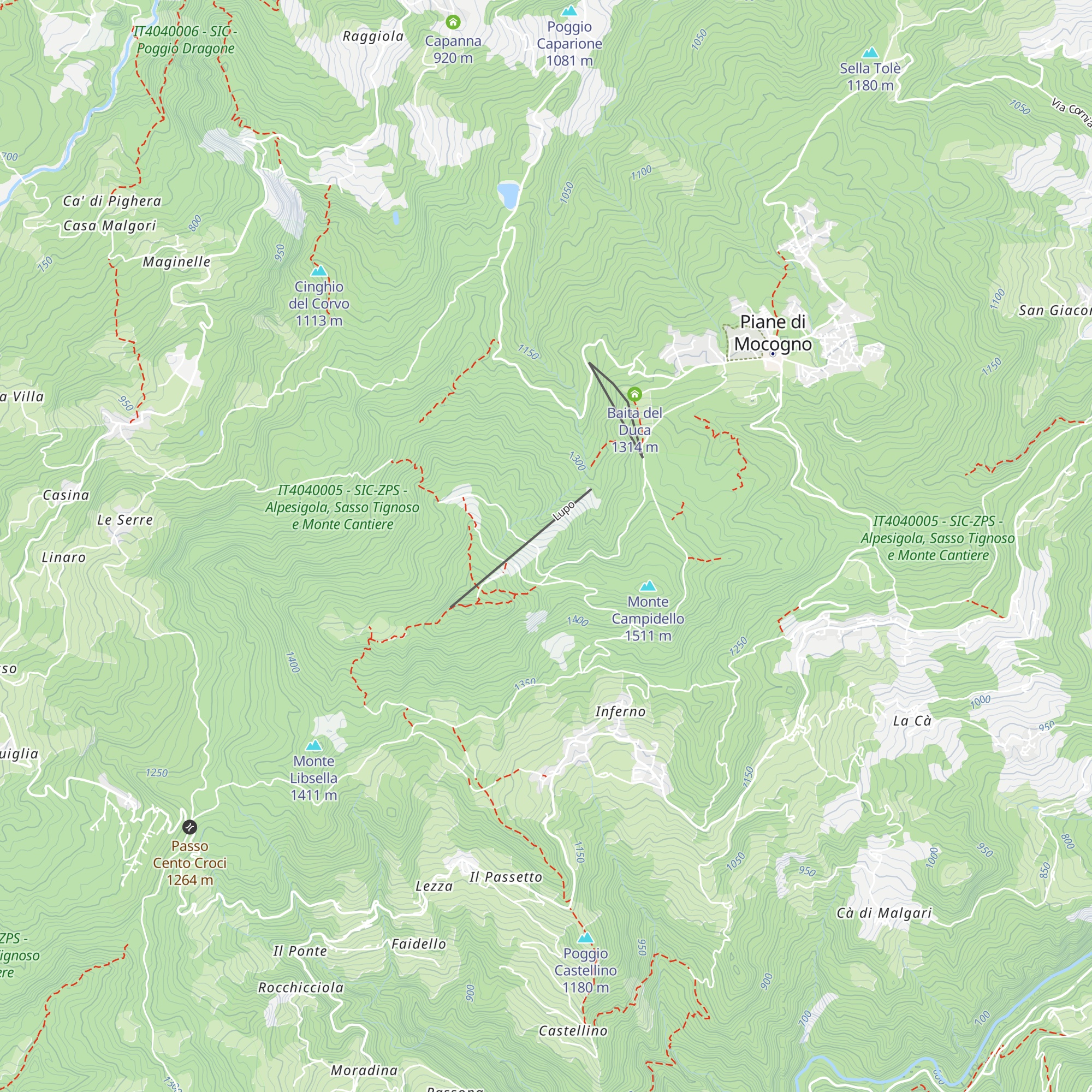 Baita delle Campane map