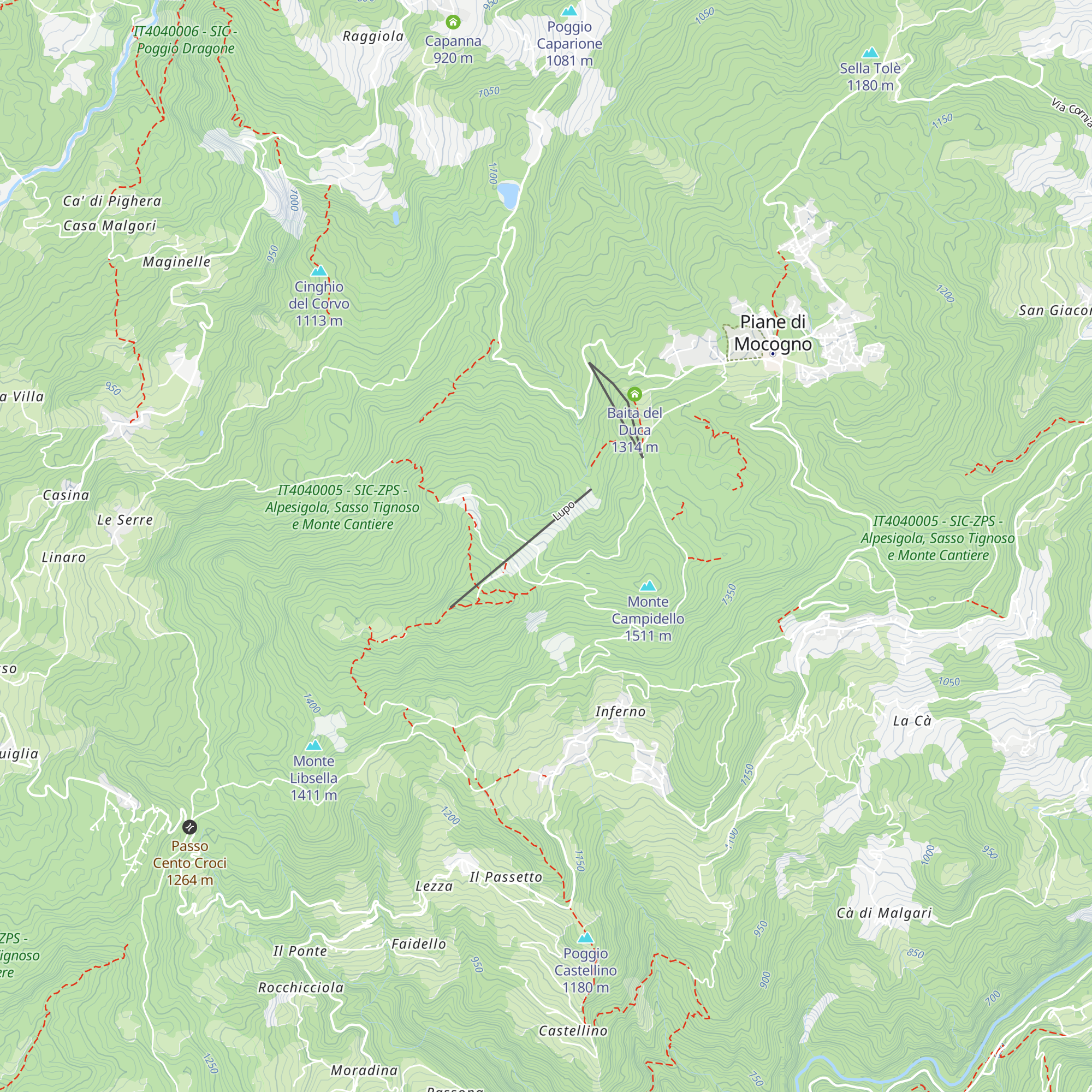 Baita delle Campane map