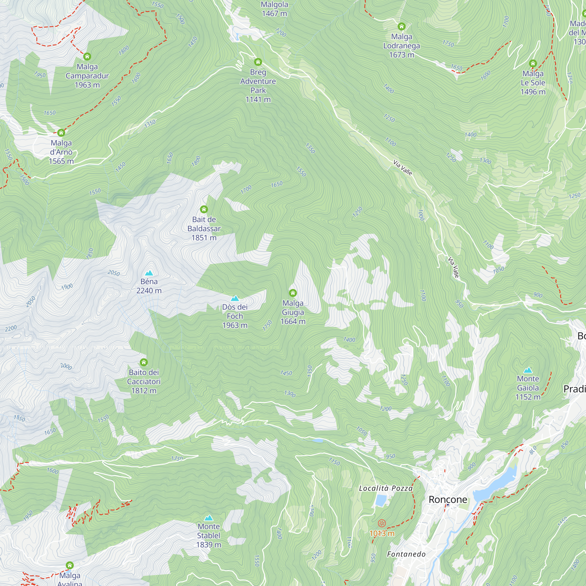Malga Giugia map