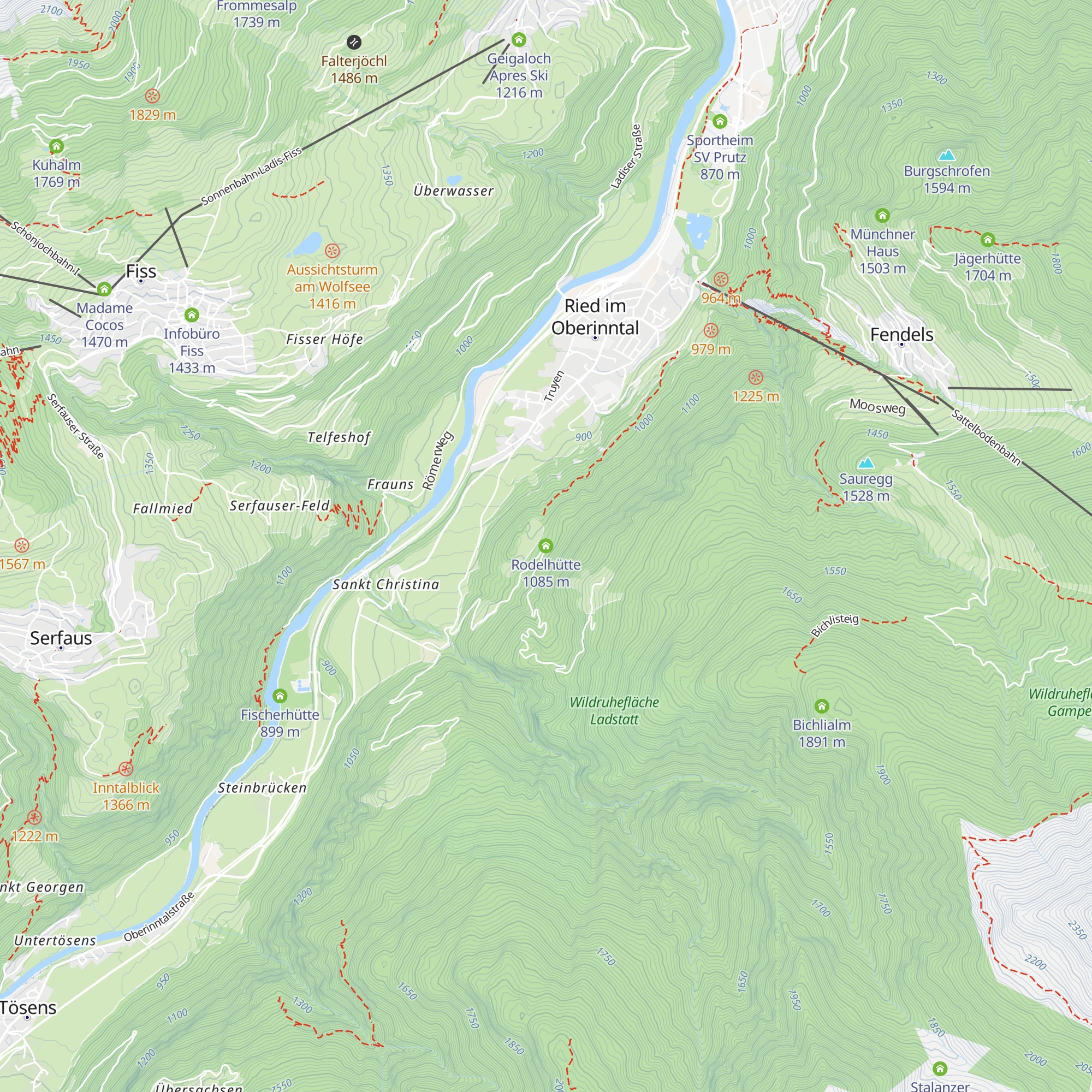 Rodelhütte map