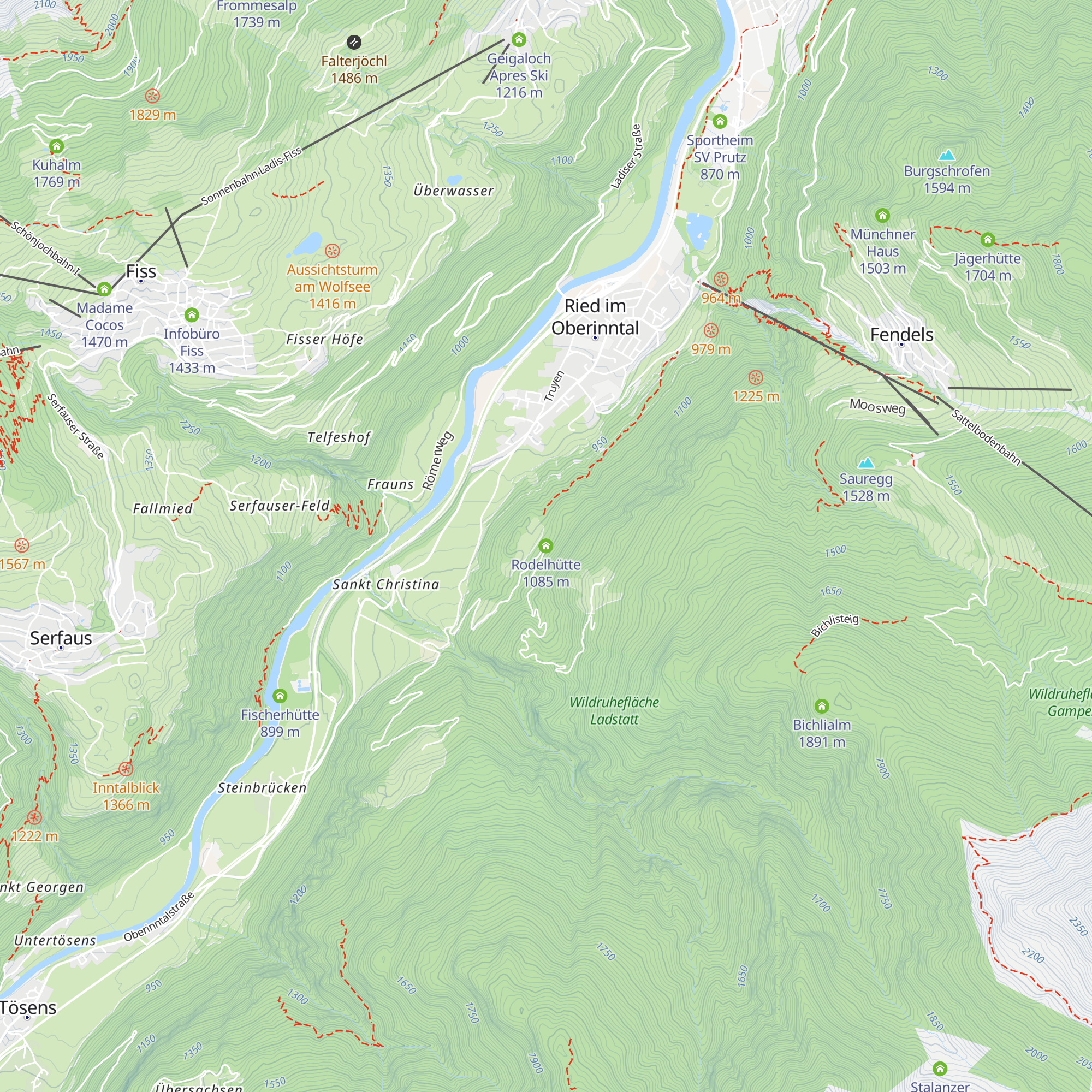 Rodelhütte map