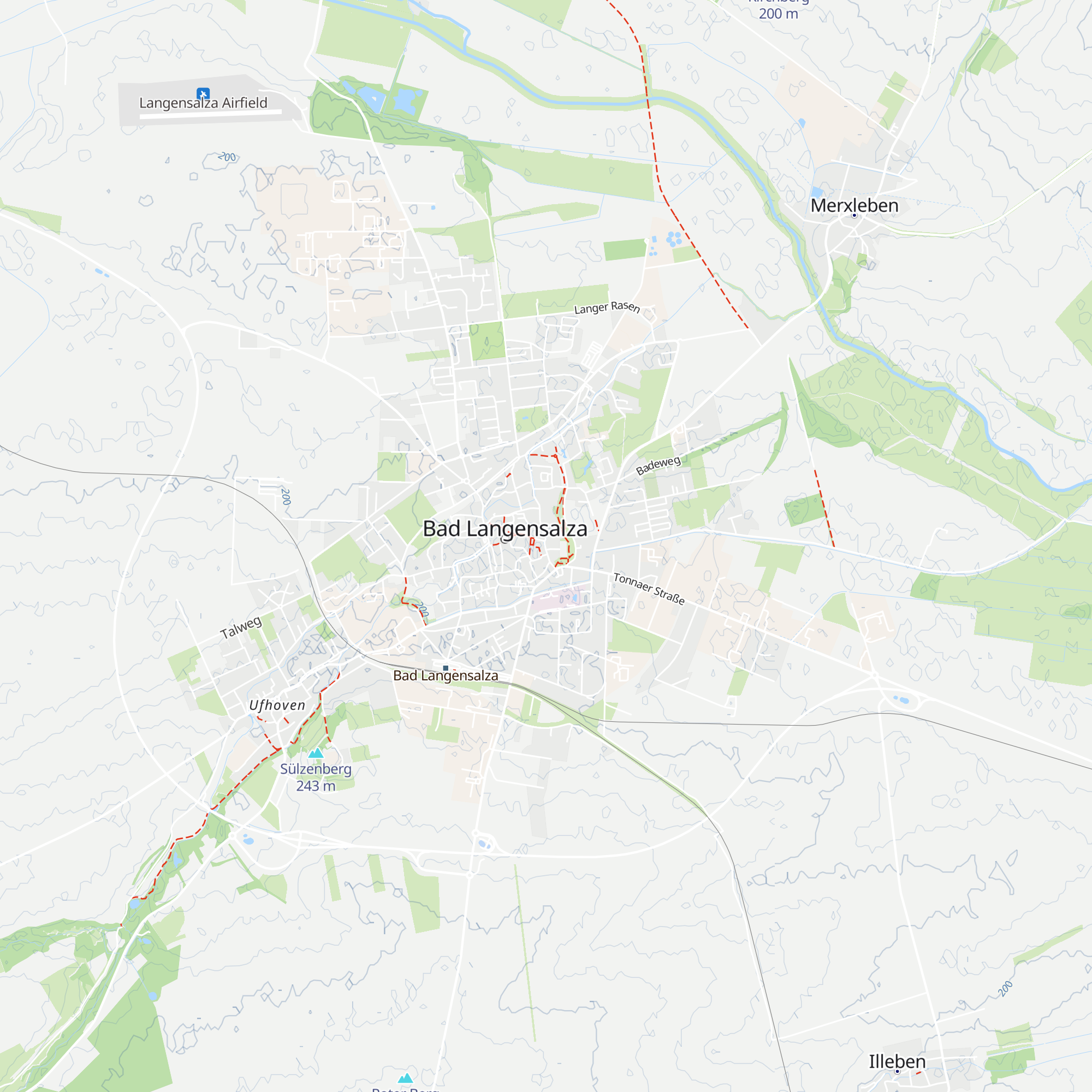 Touristinformation Bad Langensalza map