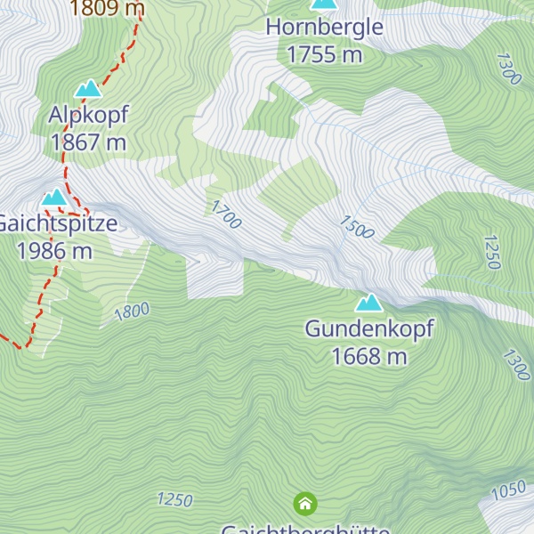 Map of Gundenspitze
