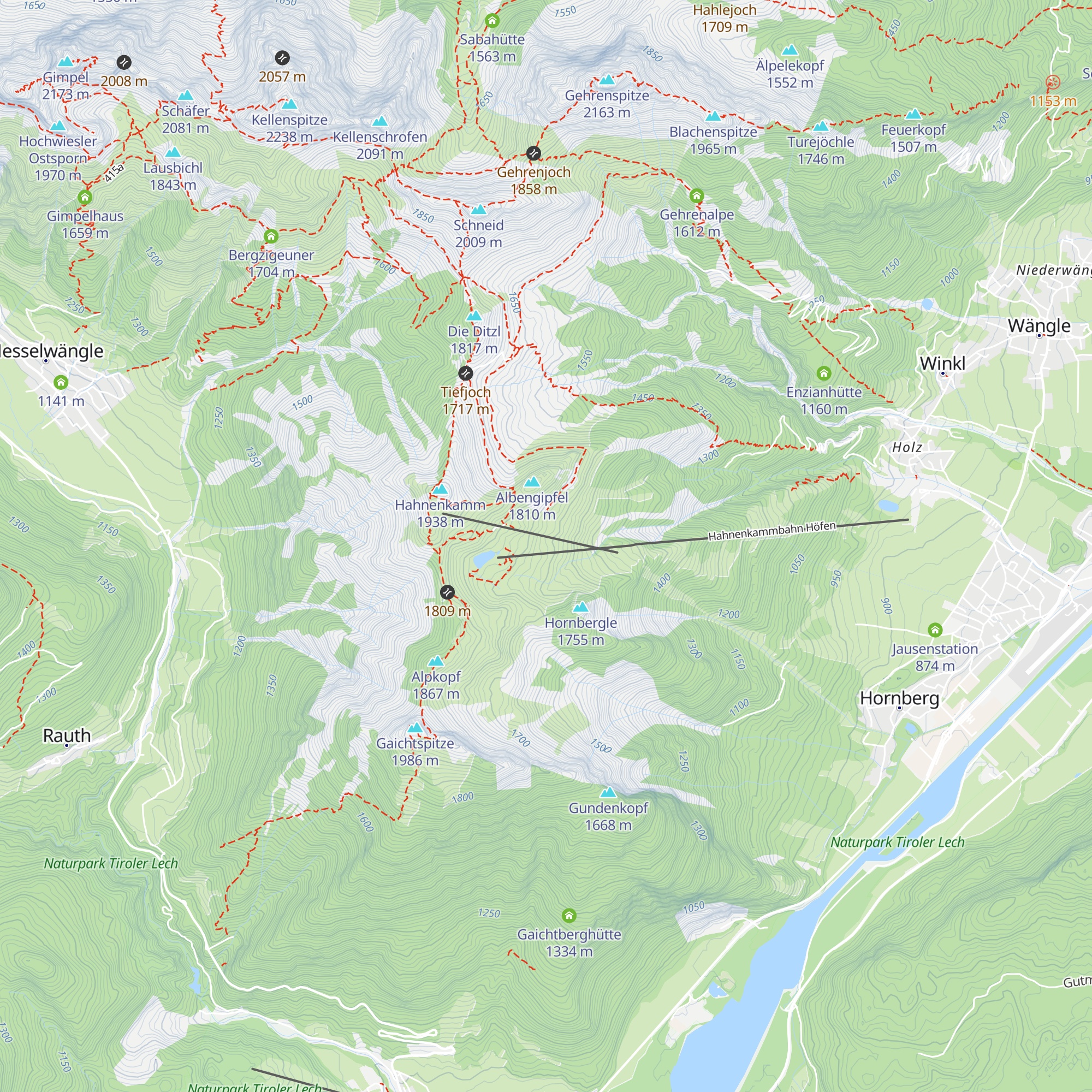Berggasthof Singerhütte map