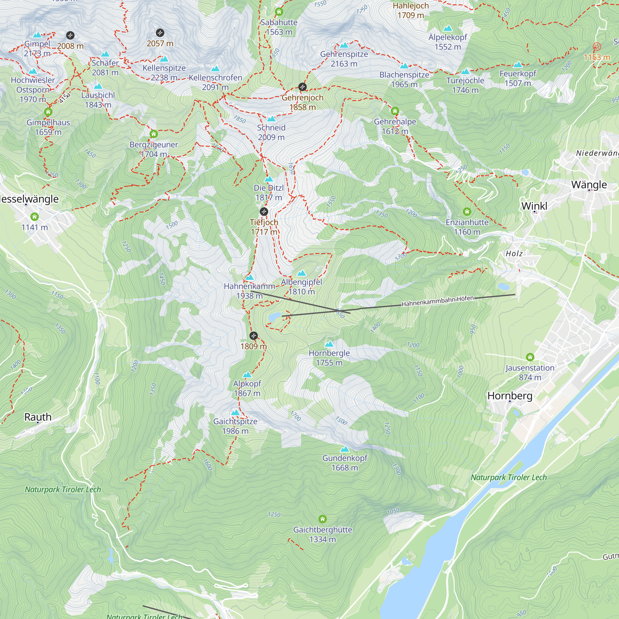 Berggasthof Singerhütte map