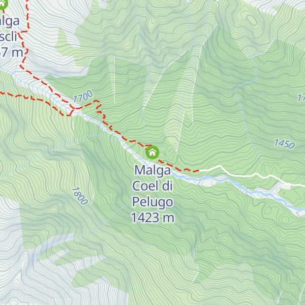 Map of Malga Coel di Pelugo