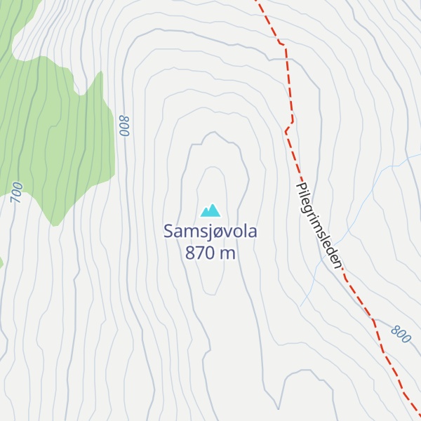 Map of Samsjøvola
