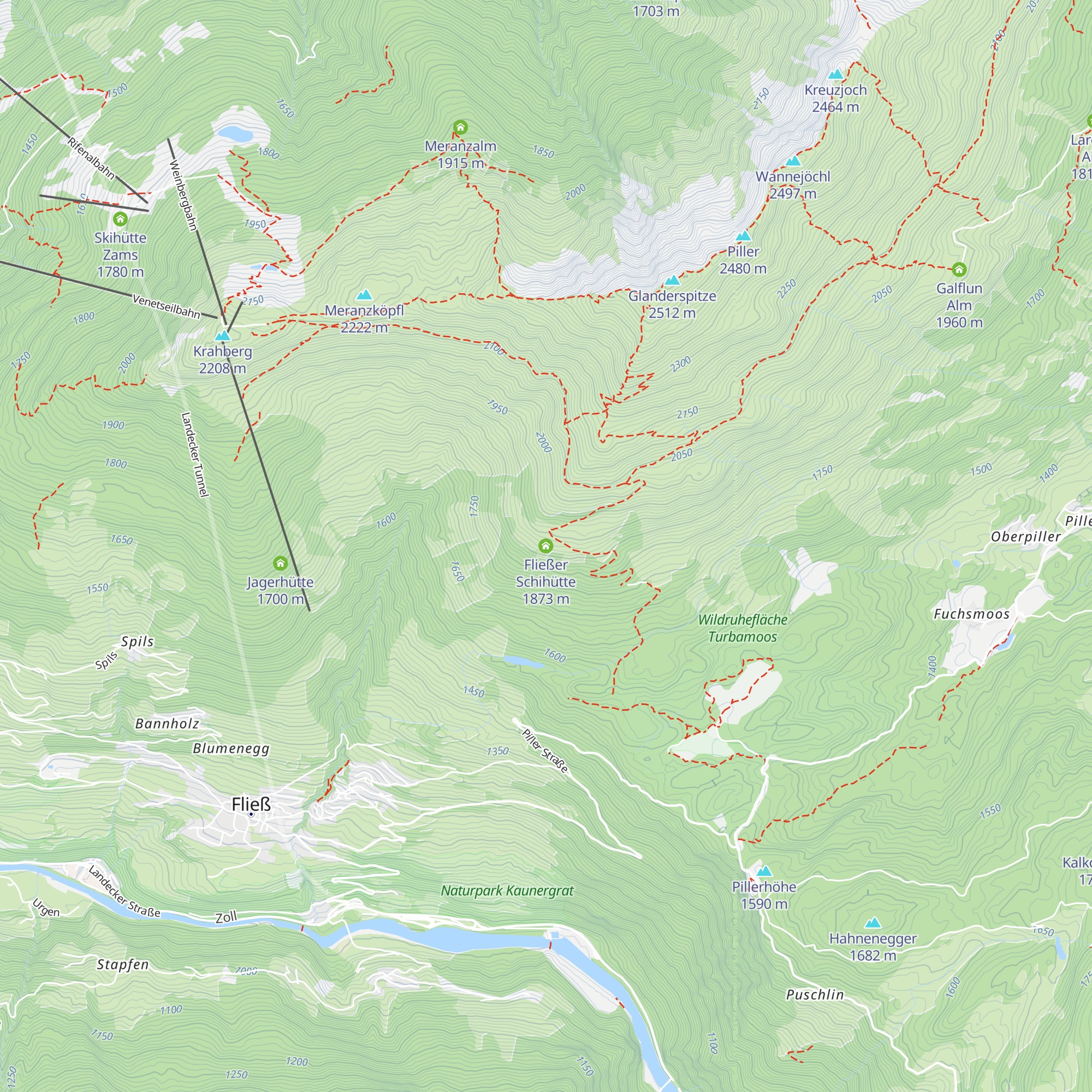 Fließer Schihütte map