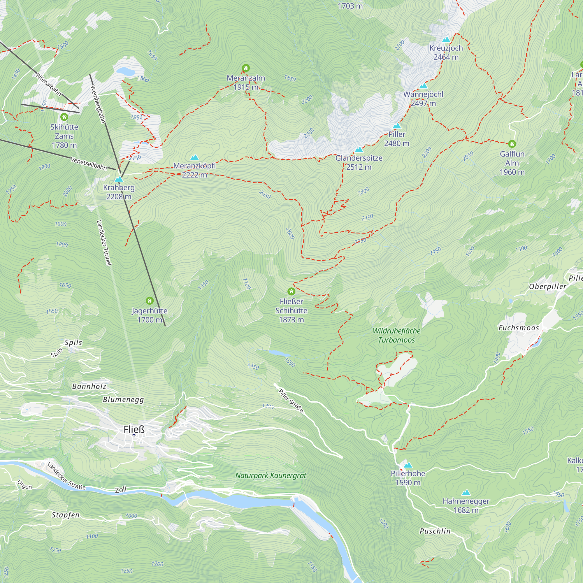 Fließer Schihütte map