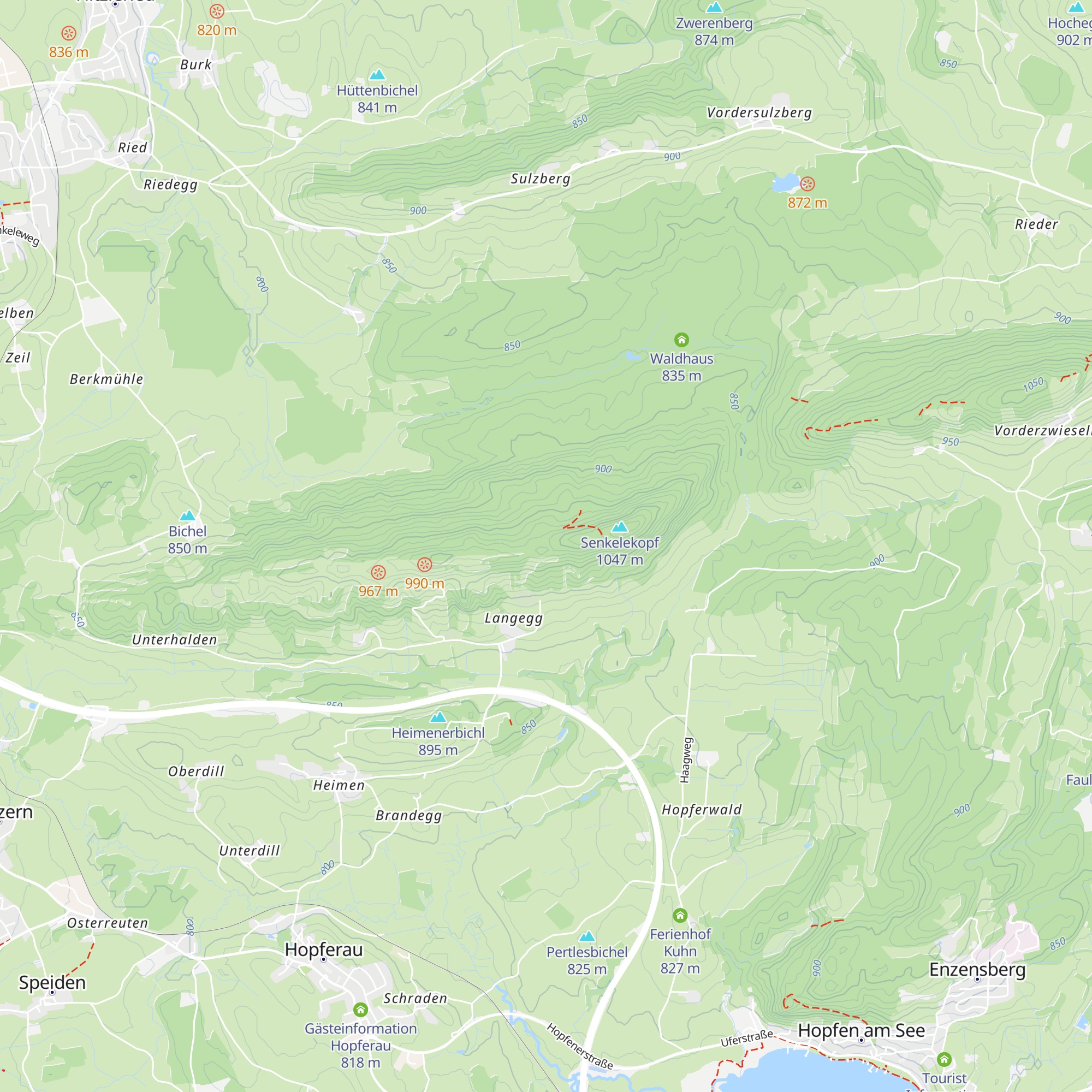 Senkele-Alm map