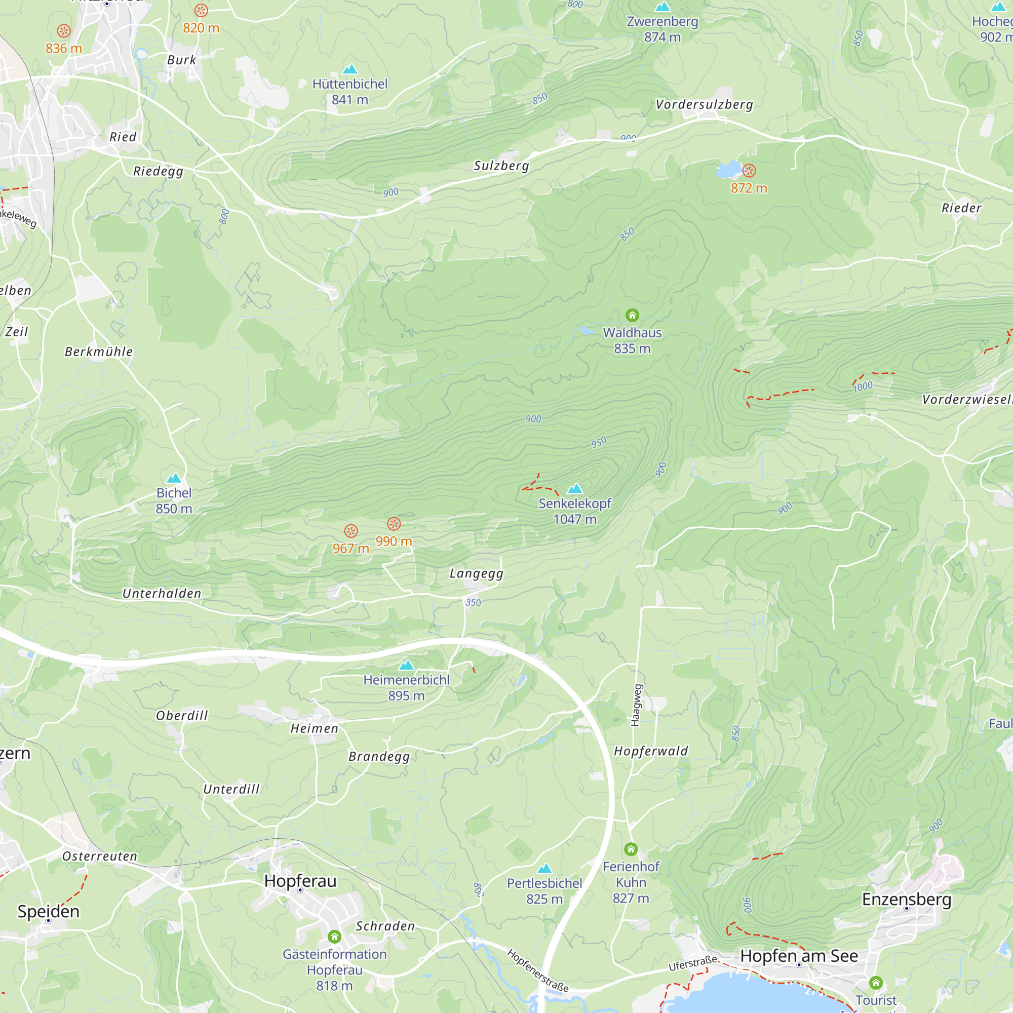 Senkele-Alm map