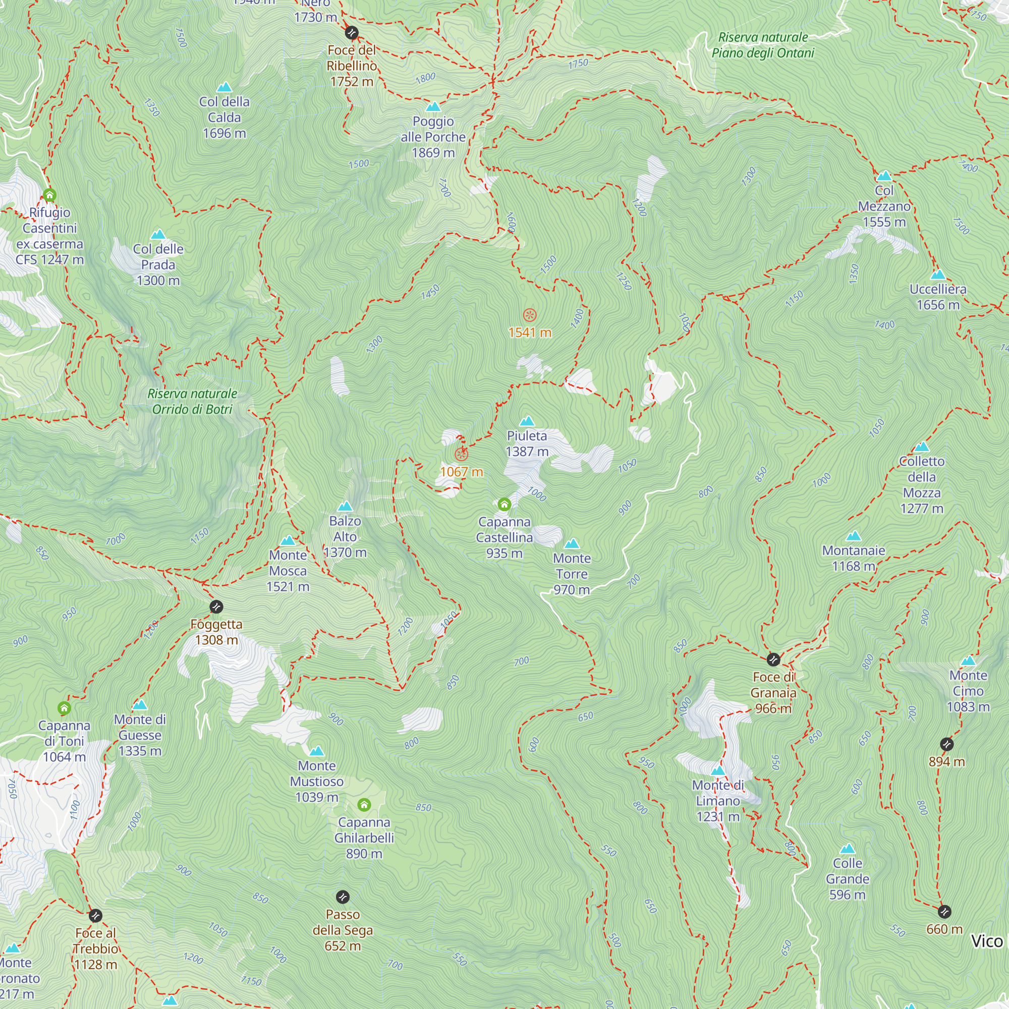 Capanna Castellina map