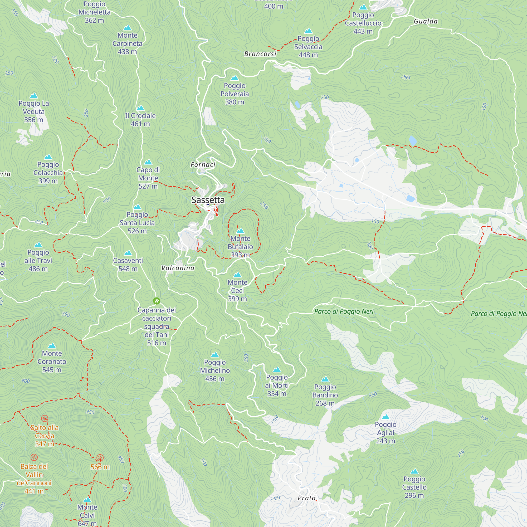 Rifugio sotto Bufalaio map
