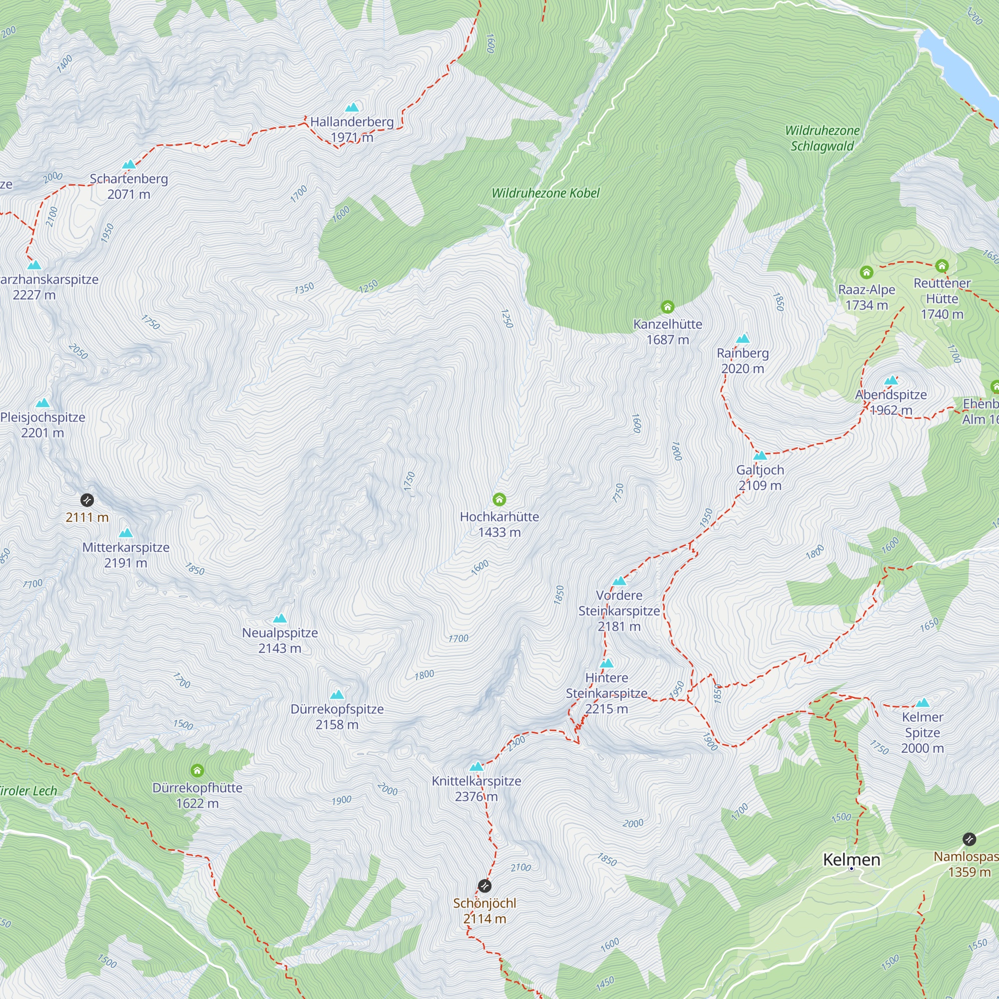 Hochkarhütte map