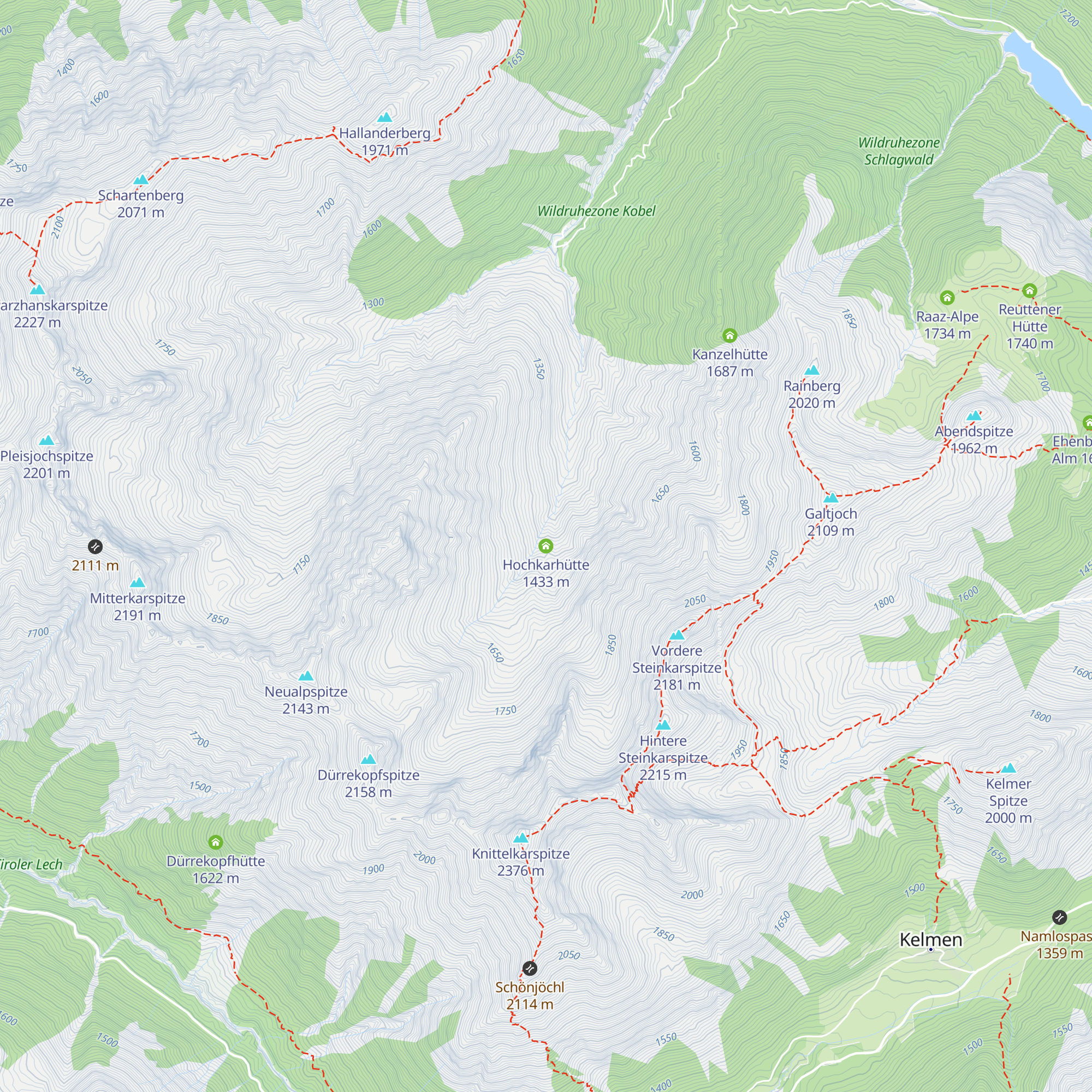 Hochkarhütte map