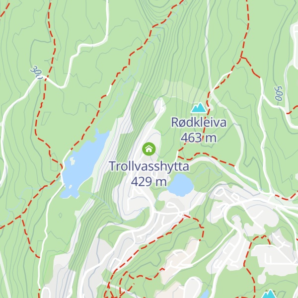 Map of Trollvasshytta