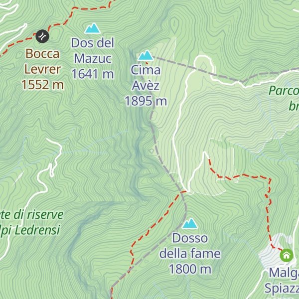 Map of Cima del Levrer