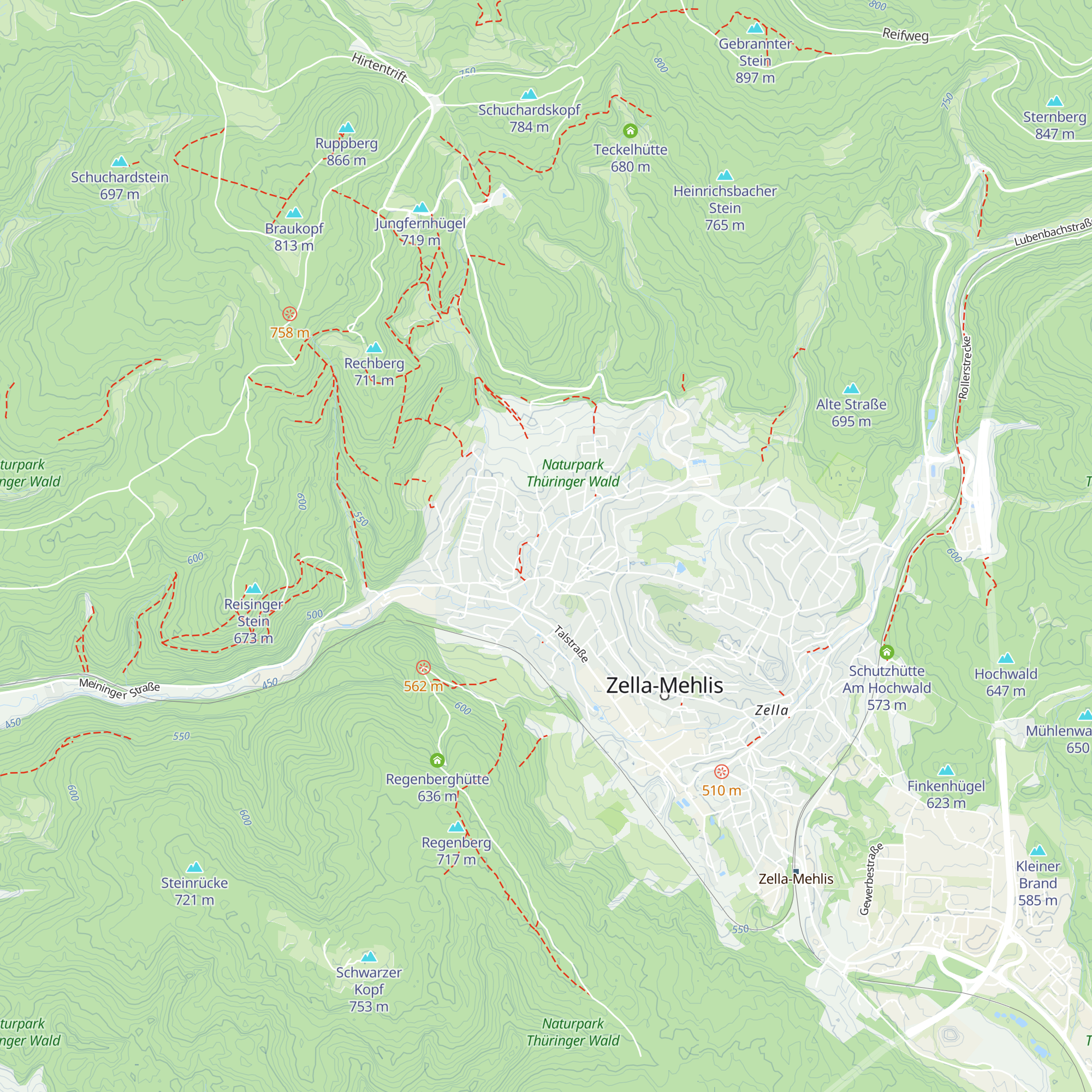 Tourist-Information Zella-Mehlis map