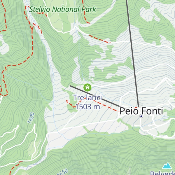 Map of Tre larici