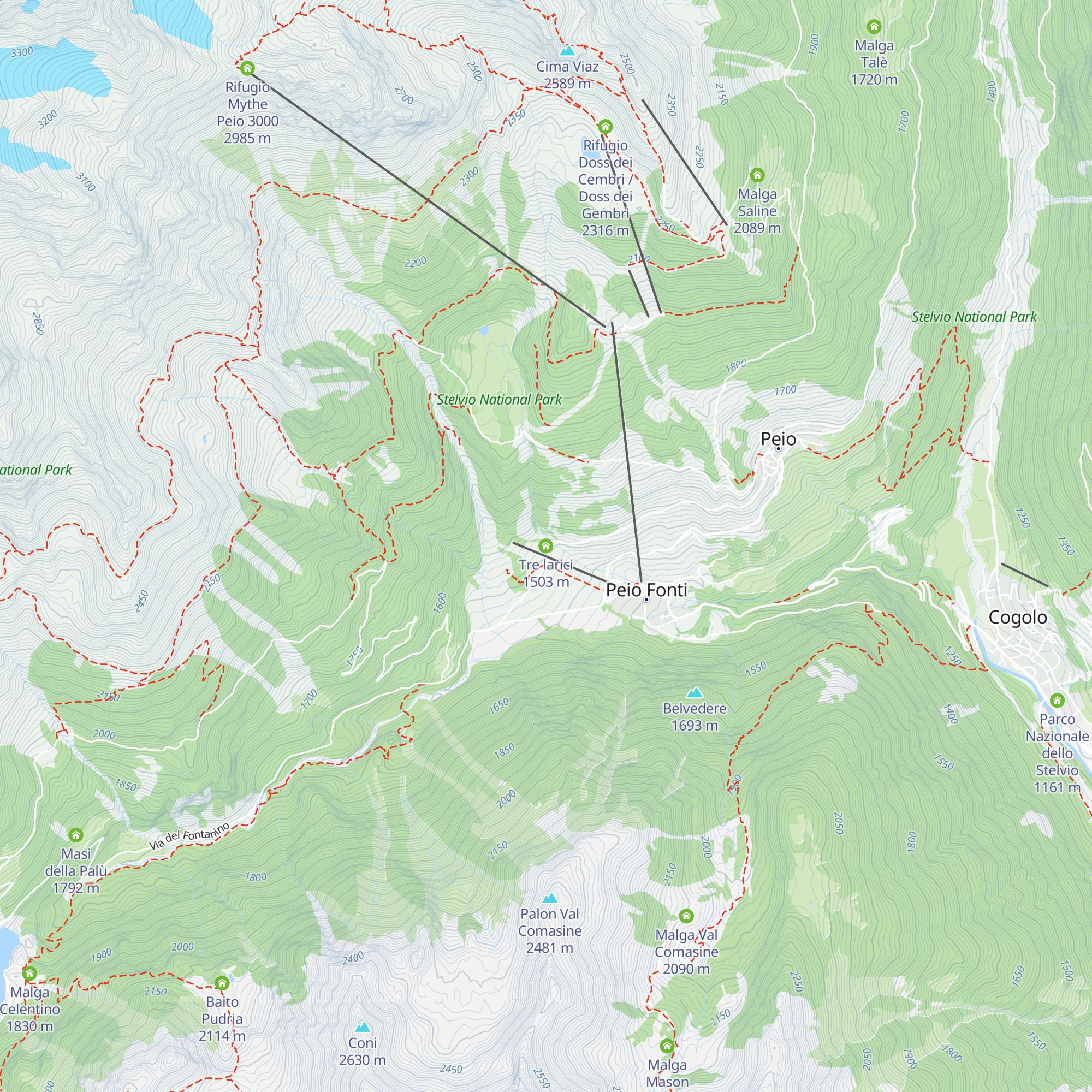 Tre larici map
