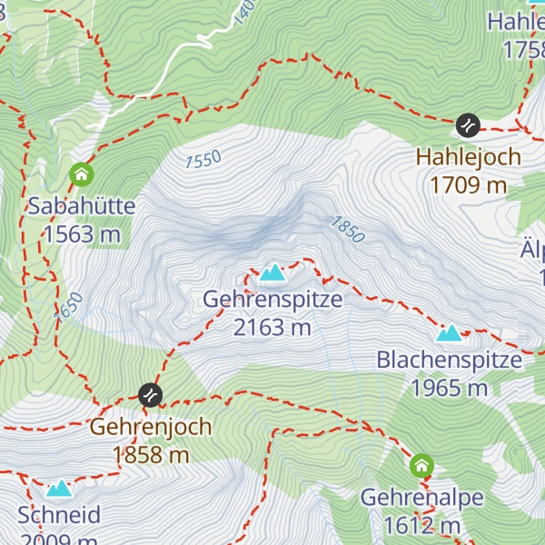 Map of Gehrenspitze