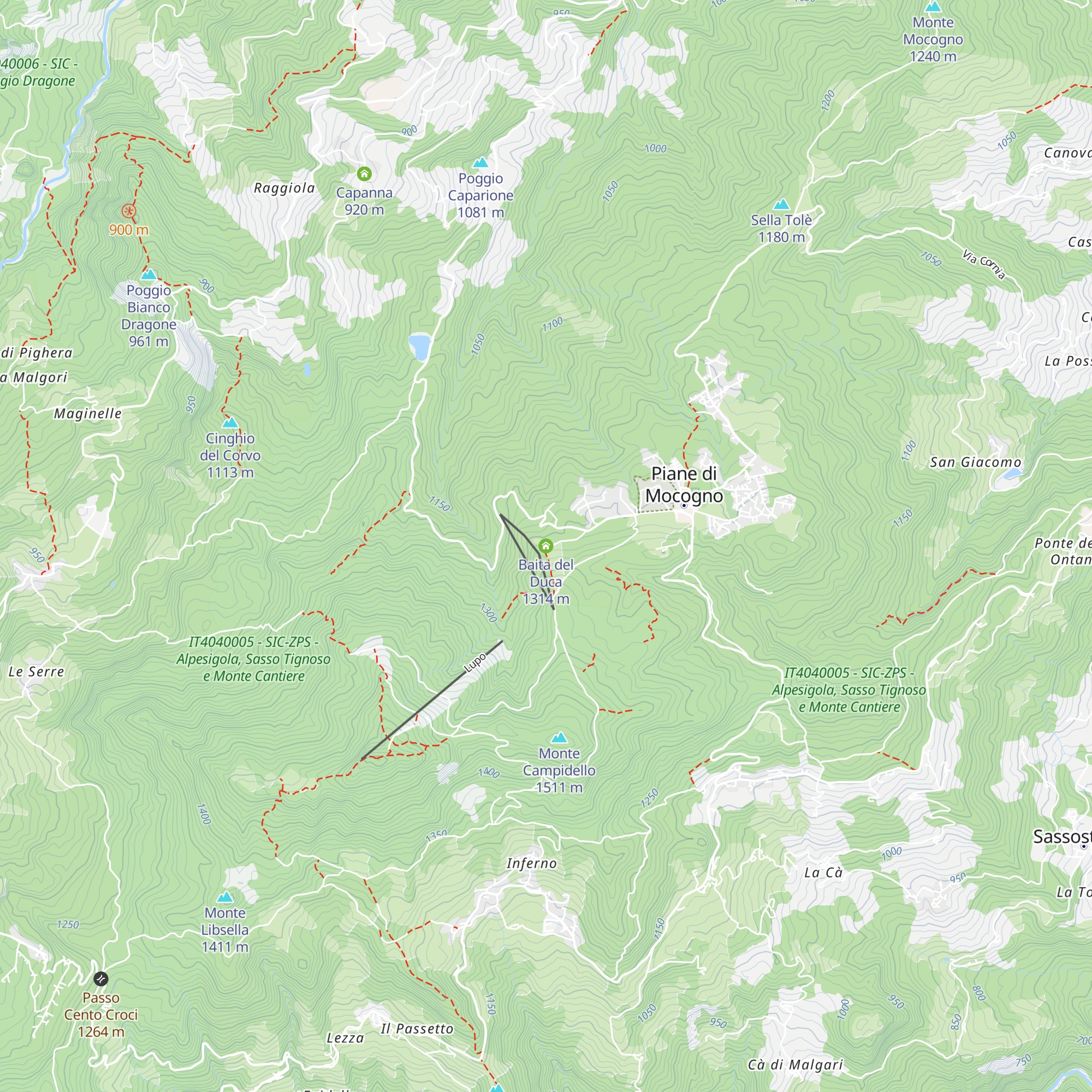 Baita del Duca map