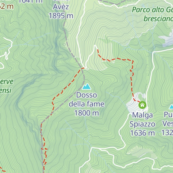 Map of Dosso della fame