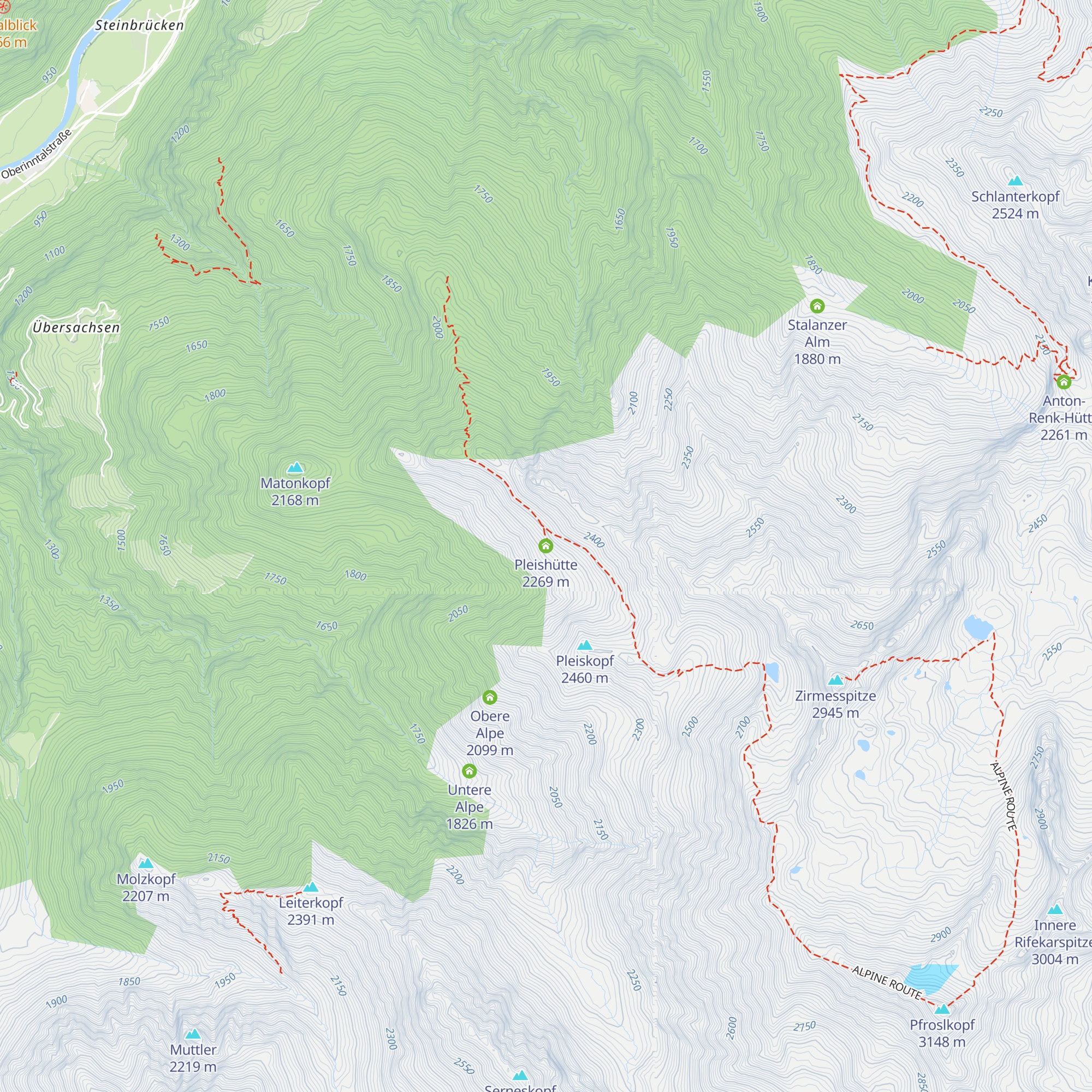 Pleishütte map