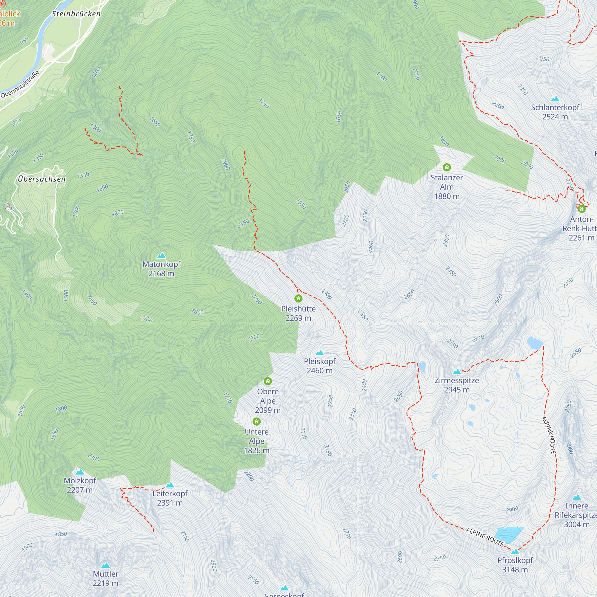 Pleishütte map