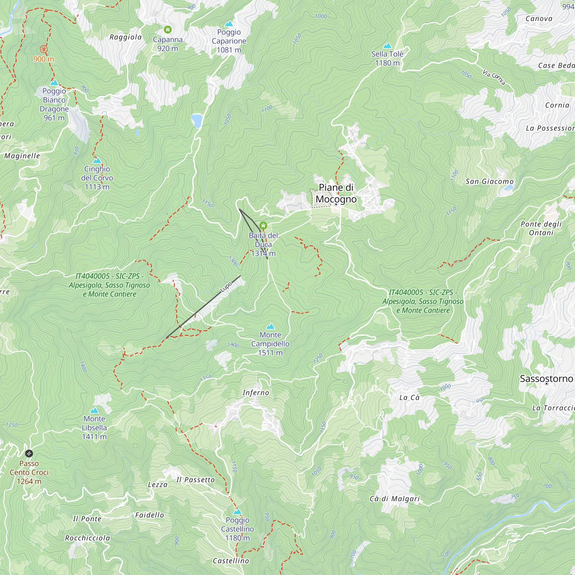 Casel di Barloc map