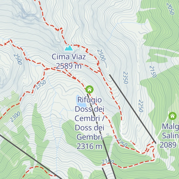 Map of Rifugio Doss dei Cembri / Doss dei Gembri