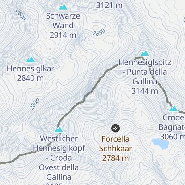 Map of Östlicher Hennesiglkopf
