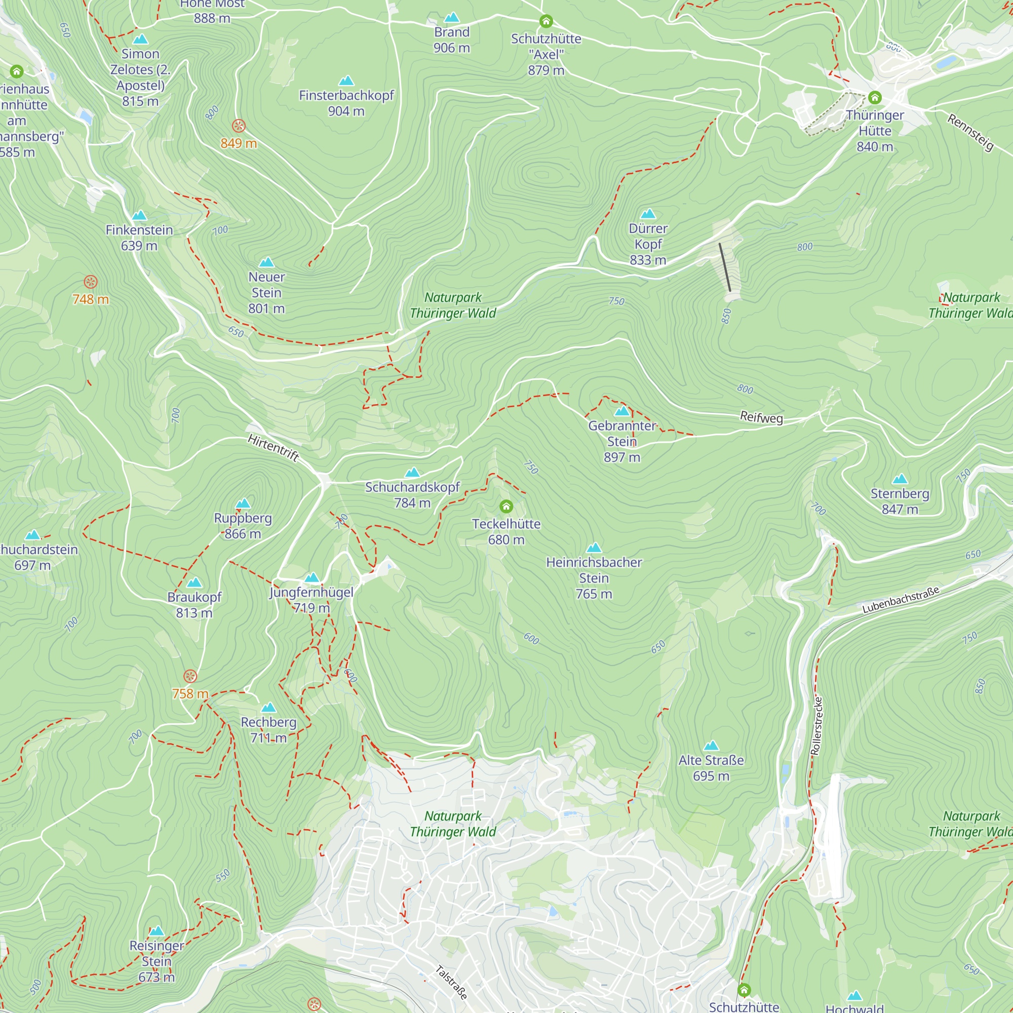 Teckelhütte map