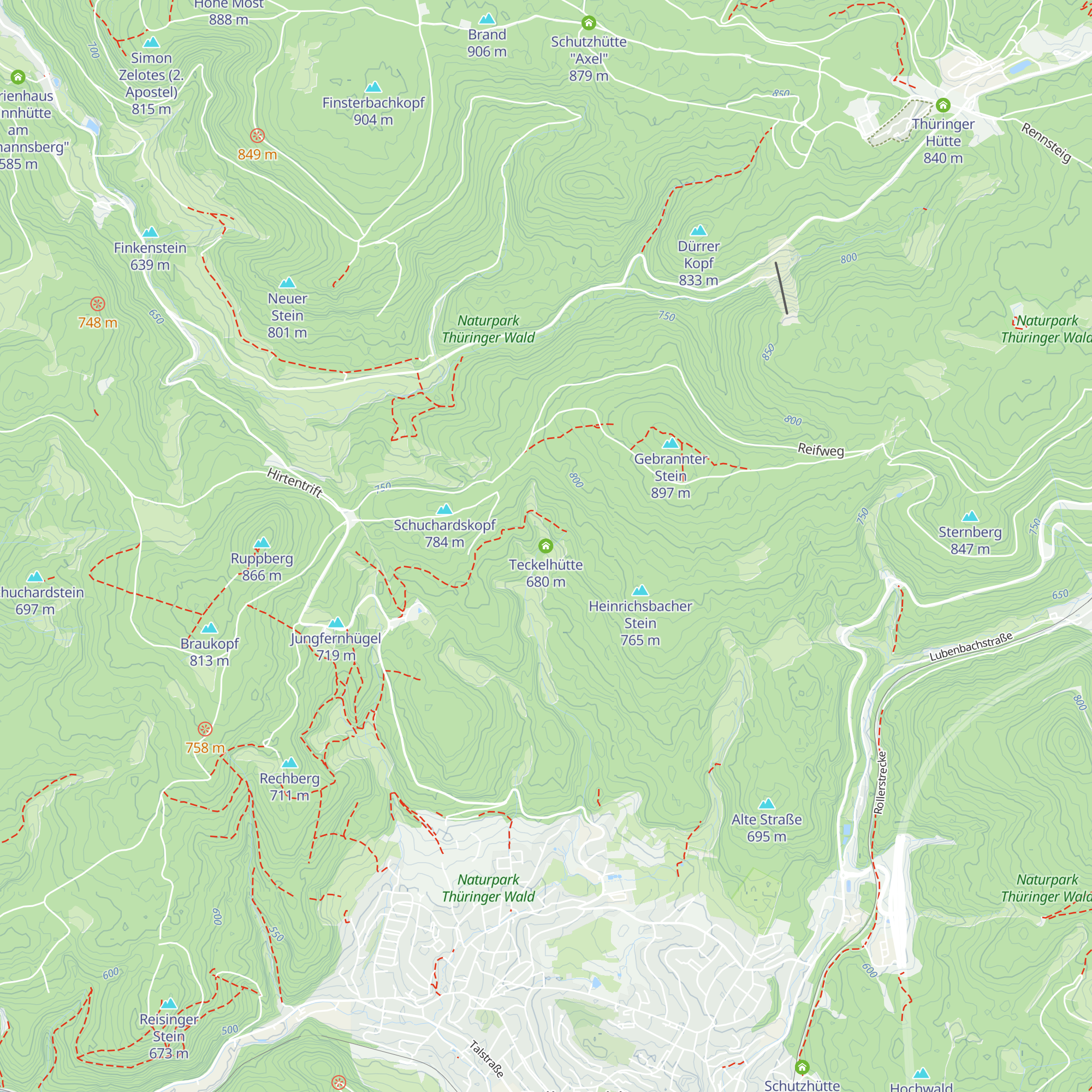 Teckelhütte map