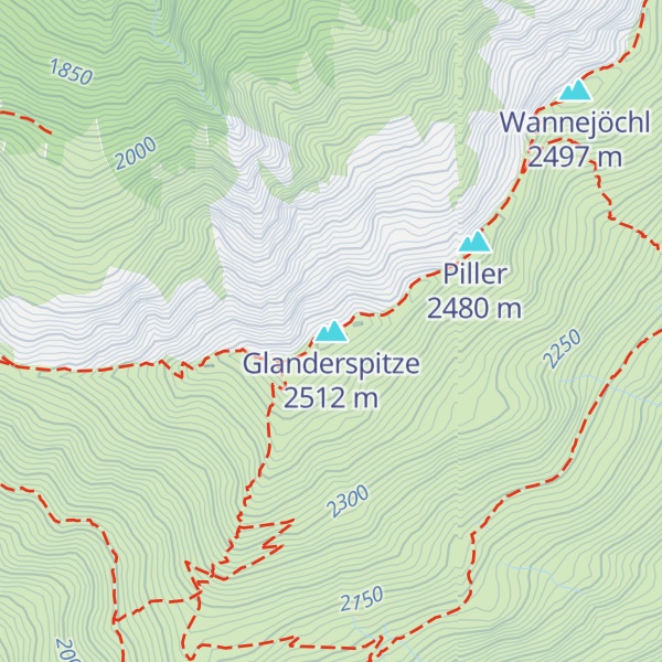 Map of Glanderspitze