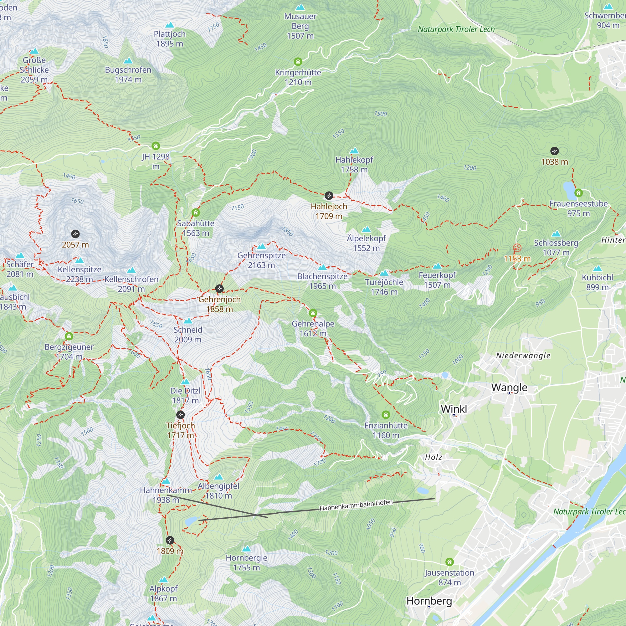 Gehrenalpe map
