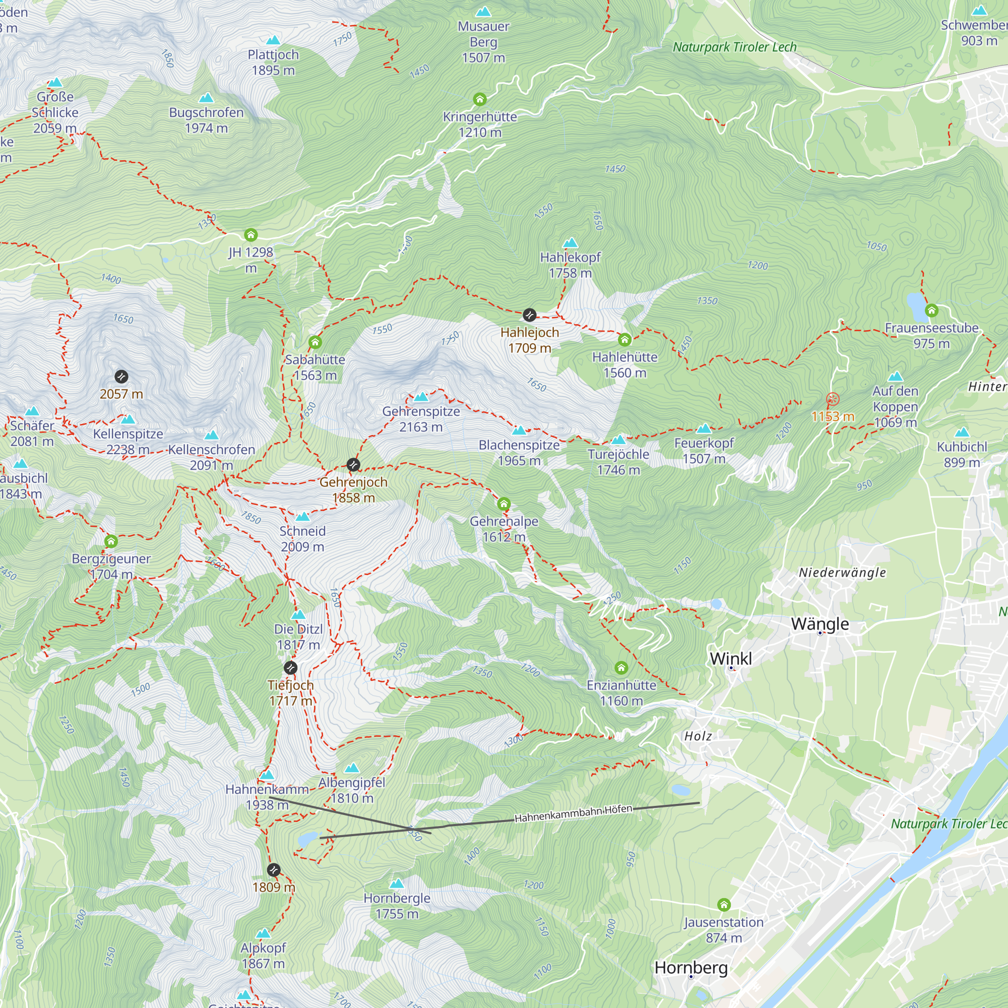 Gehrenalpe map